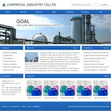 化工公司網站英文版 藍色整潔推薦款